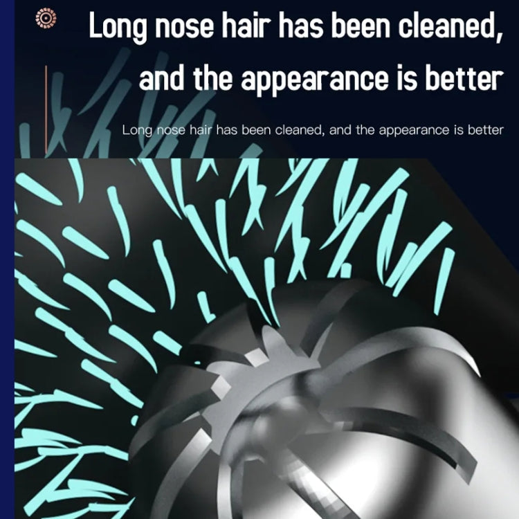 Electric Digital Display Nose Hair Trimmer Rechargeable 3 Gear Adjustable Portable Shaver(Silver)