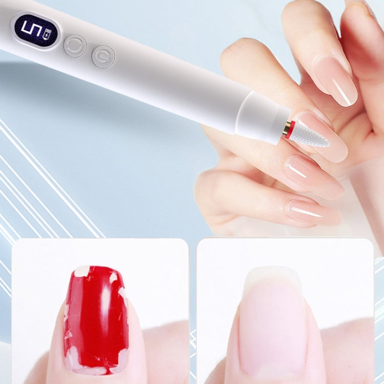 HX-10 LED Digital Display Multifunctional Nail Polisher Polishing and Exfoliating Manicure Tools(White) Salrog (Powered by Solnuance)