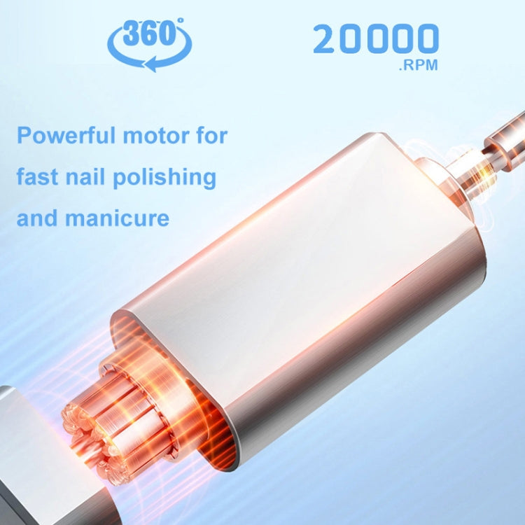 HX-10 LED Digital Display Multifunctional Nail Polisher Polishing and Exfoliating Manicure Tools(White) Salrog (Powered by Solnuance)