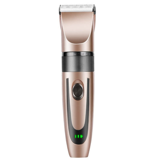 Rechargeable Hair Clipper Pet Shaver(Gold Black Pattern)