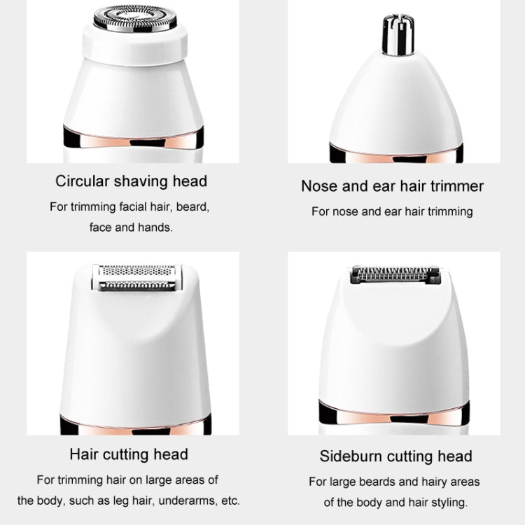 7 In 1 Multifunction Women Shaver USB Charging Epilator Eyebrow Trimmer(Pink)