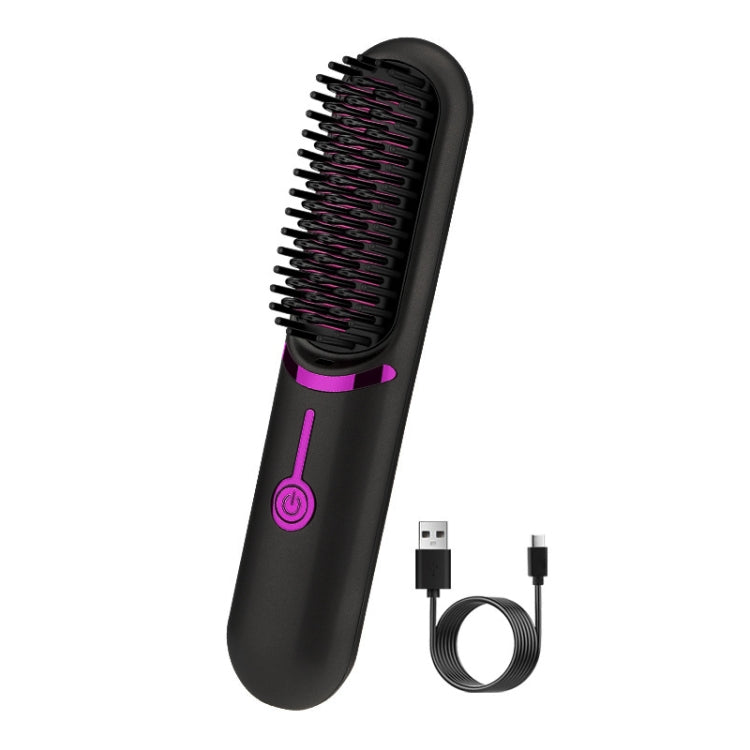 Wireless Hair Straightening Comb USB Charging Curling Iron(Black) Salrog (Powered by Solnuance)