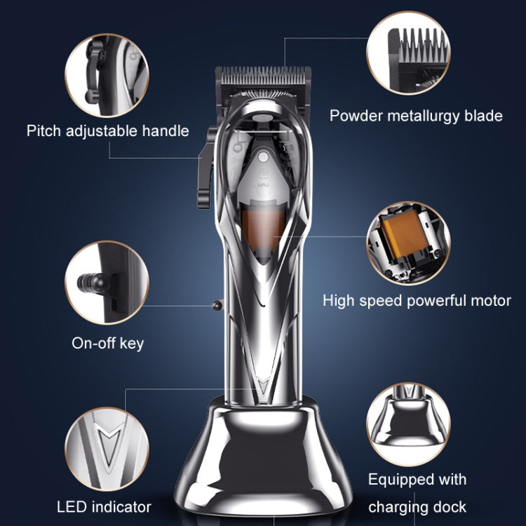 Rechargeable Magnetic Suspension High-speed Electric Hair Clipper(Silver) Salrog (Powered by Solnuance)