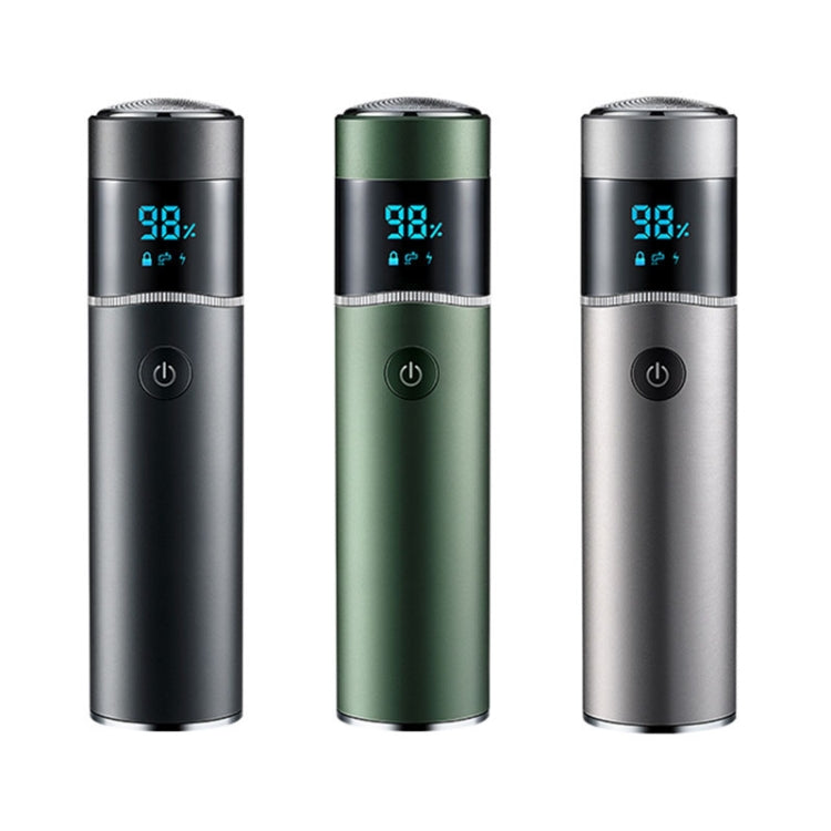 S-1090 IPX7 Waterproof 8D Portable LED Digital Display Round Electric Shaver(Black)