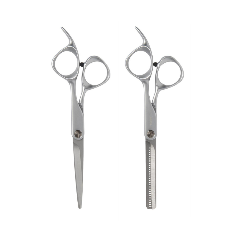 FROMM TRANSFORM SHEAR COMBO - MATTE SILVER (#F1010 & #F1013) N.O.S. Barber Supply