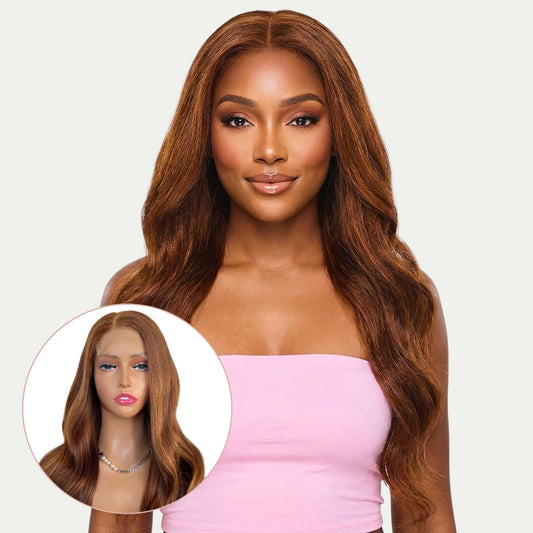 Raw Tempest Glueless 5x5 HD Lace Professionally Colored 100% Human Hair Closure Wig Private Label