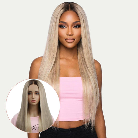 Raw Tiffany Glueless 5x5 HD Lace Professionally Colored 100% Human Hair Closure Wig Private Label