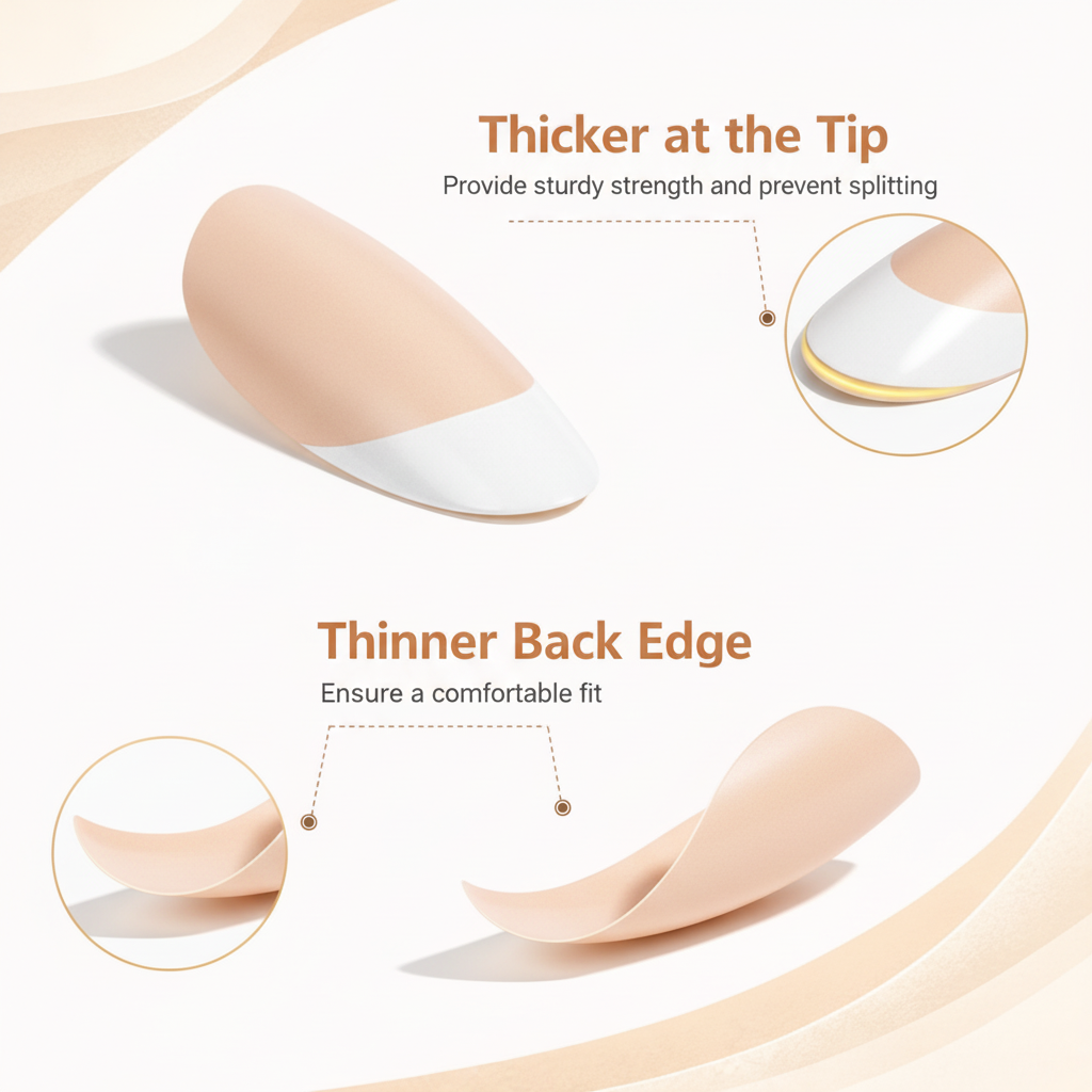 Salon-Style French Tip Press-On Nails - Square #04 VIAI BEAUTY