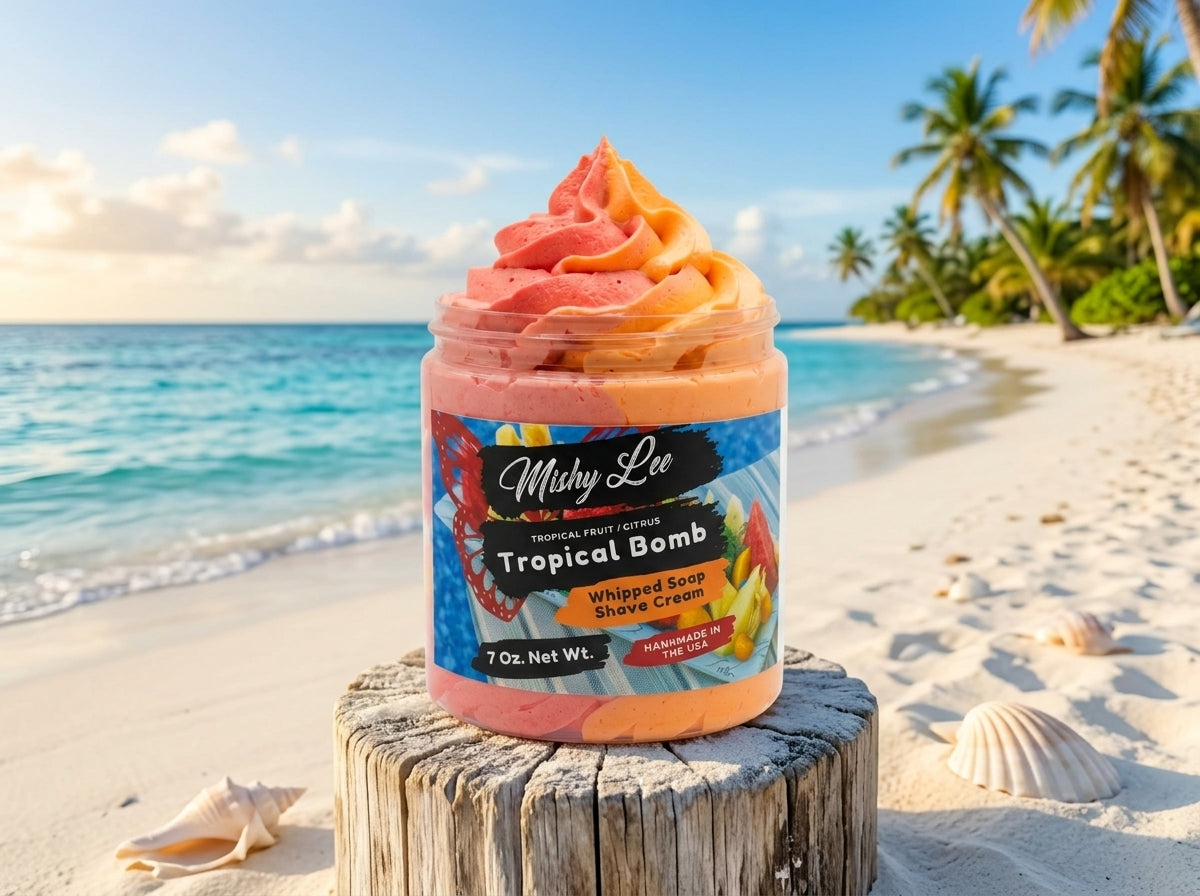 Tropical Fruit Bomb Whipped Soap and Shave Cream Mishy Lee Boutique
