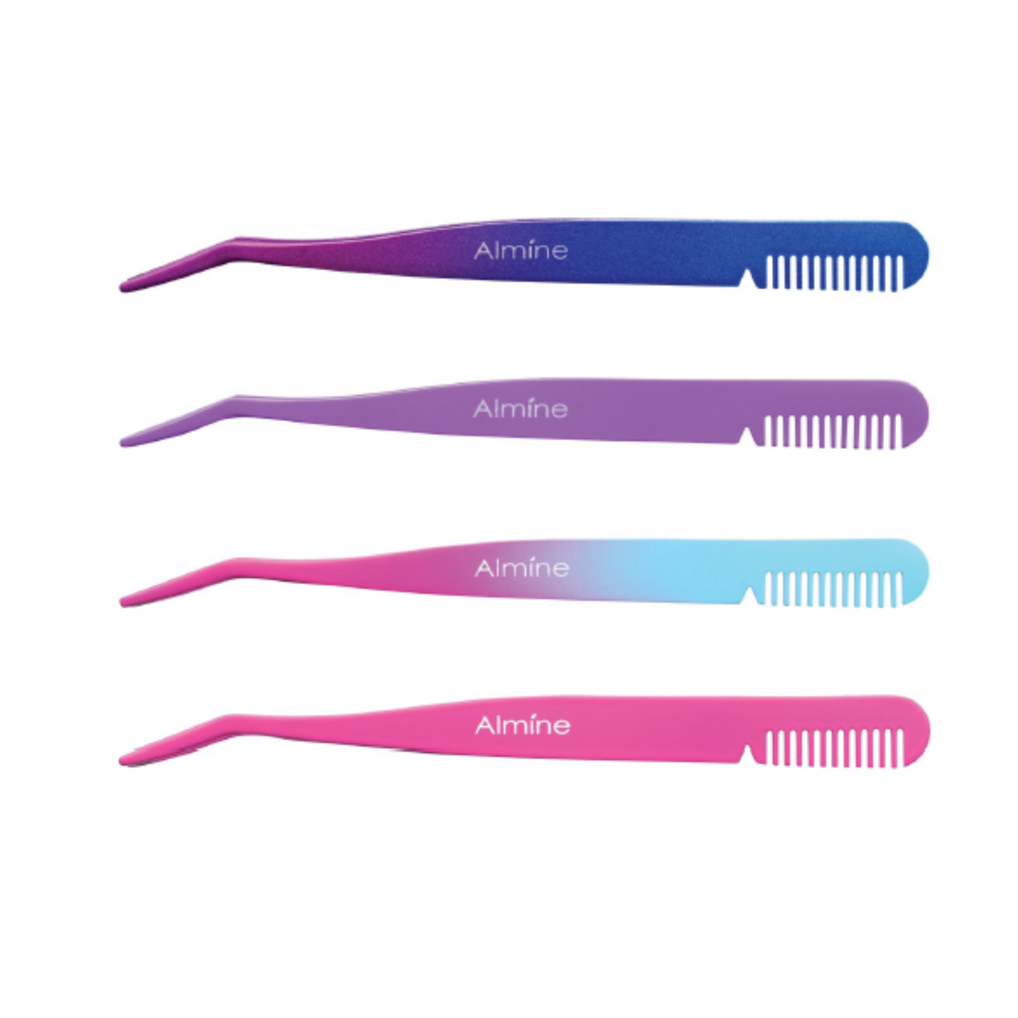 Almine 2 in 1 Dual Ended Comb & False Eyelash Applicator Tweezer 24ct Display Set Annie International, Inc.