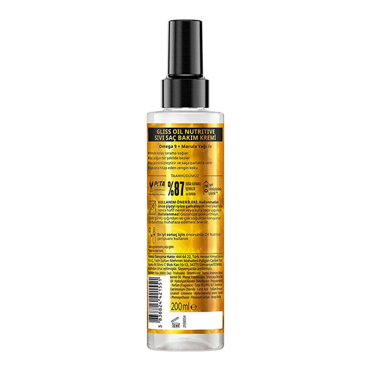 Gliss Hair Care Cream - Nourishing Treatment with Omega 9 & Marula Oil for Damaged Hair Beauty Care Bag