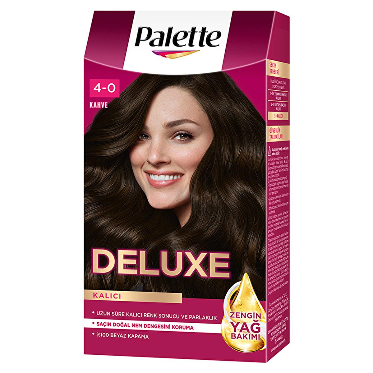 Palette Deluxe 4-0 Brown Hair Dye - Long-Lasting Hair Dye for Vibrant Color Beauty Care Bag