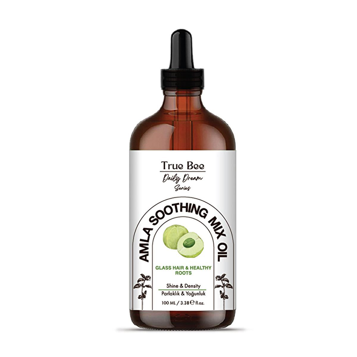 True Bee Daily Dream Amla Hair Oil - Nourishing, Anti-Hair Loss, Promotes Hair Growth & Strength - 3.38 fl oz Beauty Care Bag