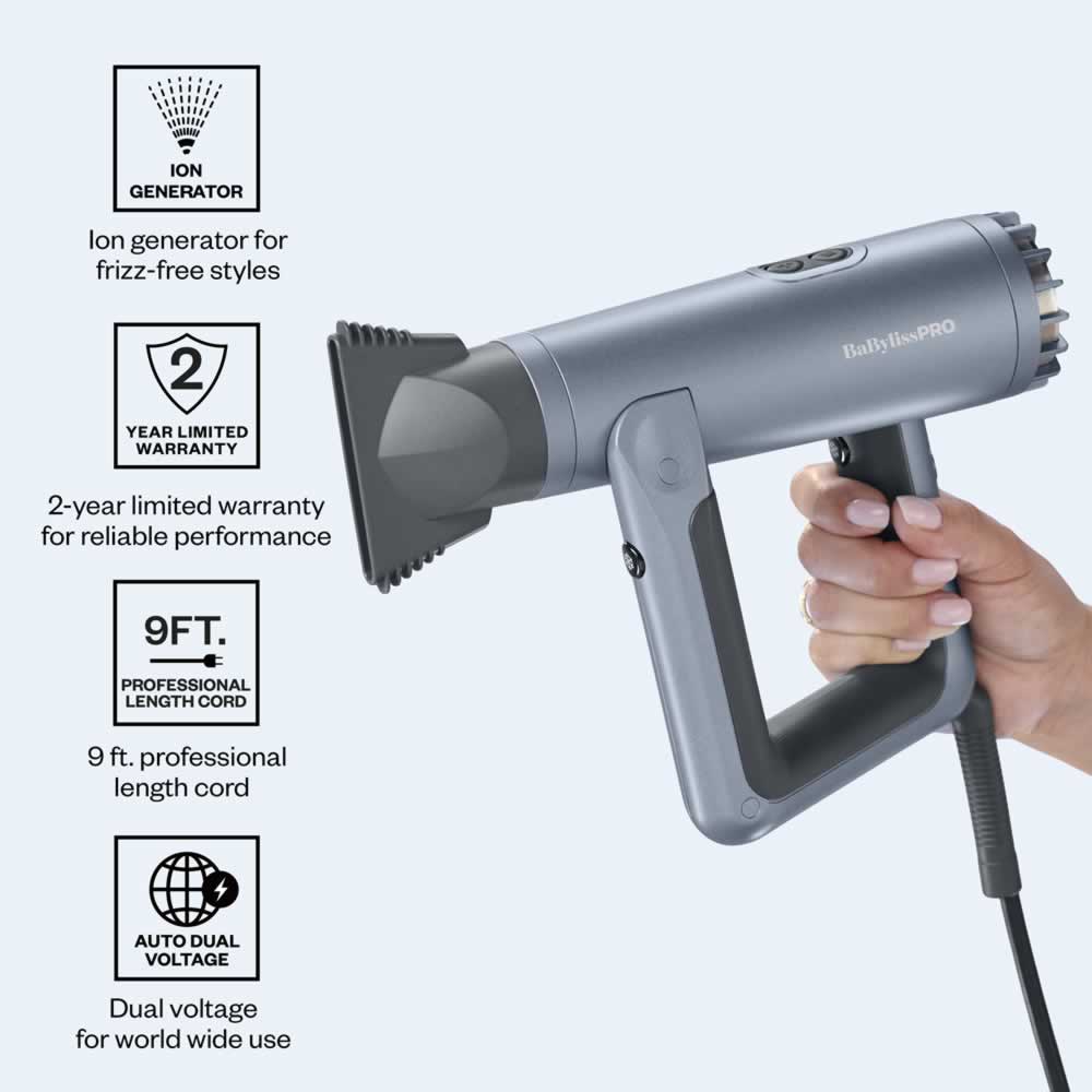 BABYLISSPRO AIRSQUARE HIGH SPEED DRYER (#BNTASQ1) N.O.S. Barber Supply