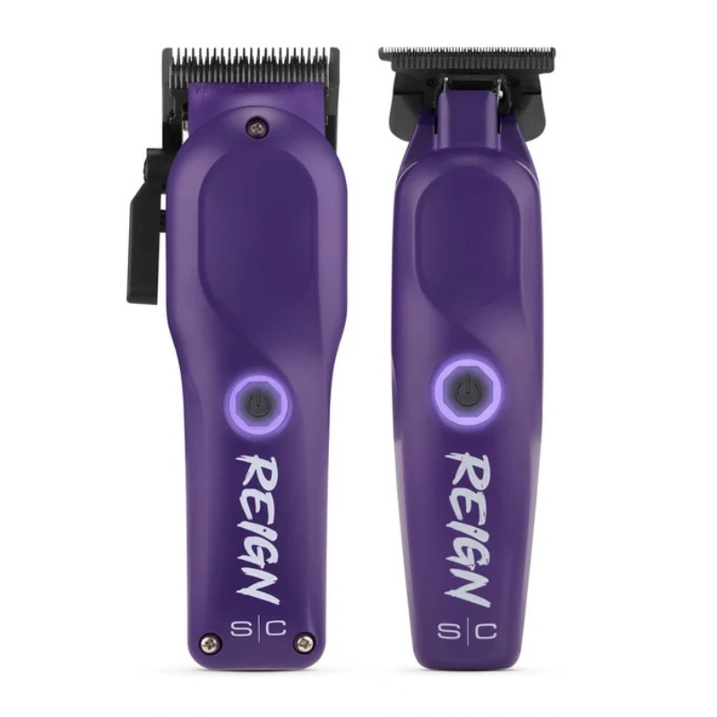 STYLECRAFT PURPLE REIGN CLIPPER & TRIMMER COMBO (#SC422P/#SC620P) N.O.S. Barber Supply