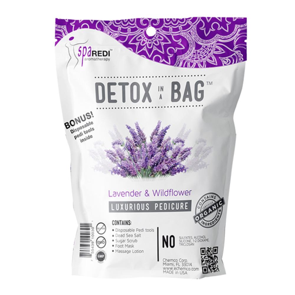 Spa Redi - Detox Pedi In A Bag 0.7oz (Lavender) Queen Nails & Beauty Supplies