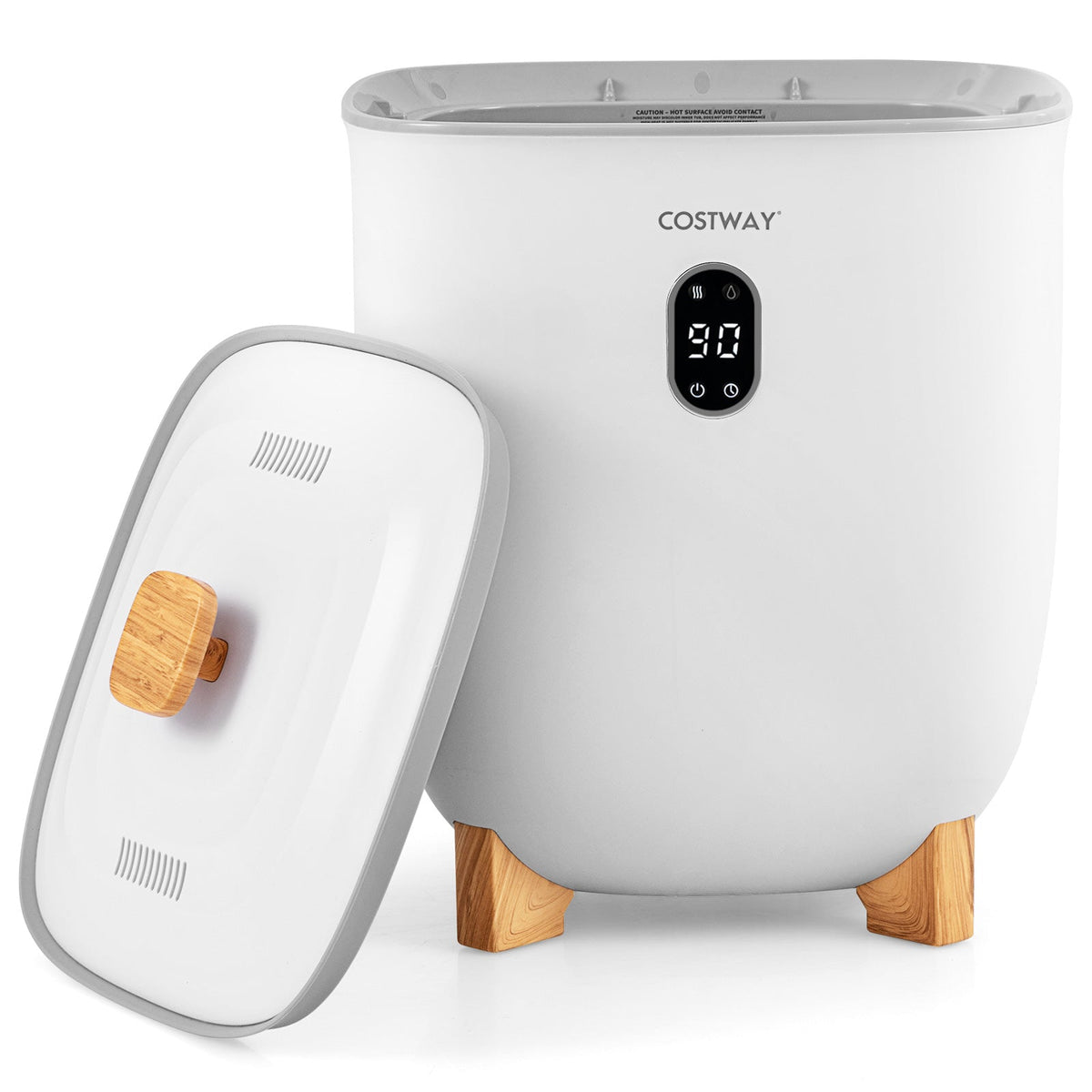 20L Towel Warmer Bucket with PTC Air Heater for Rapid and Even Heating-White DirectDeals