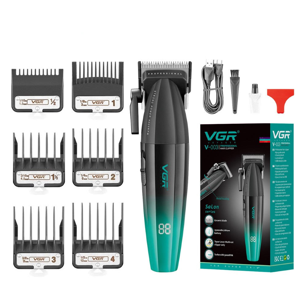 VGR PRO CLIPPER - BLK/GRN (#V-003) N.O.S. Barber Supply