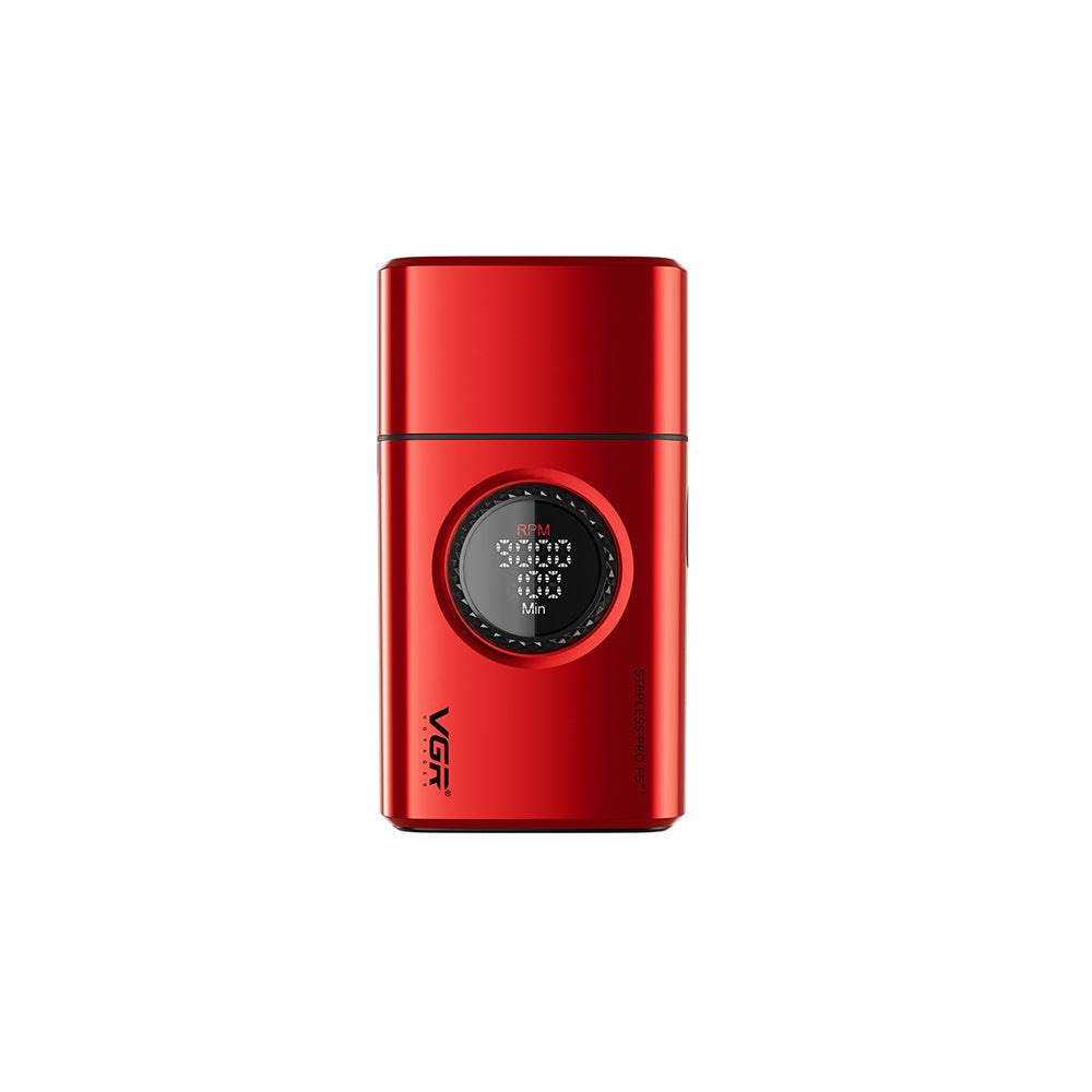 VGR STEPLESS PRO FOIL SHAVER - RED N.O.S. Barber Supply