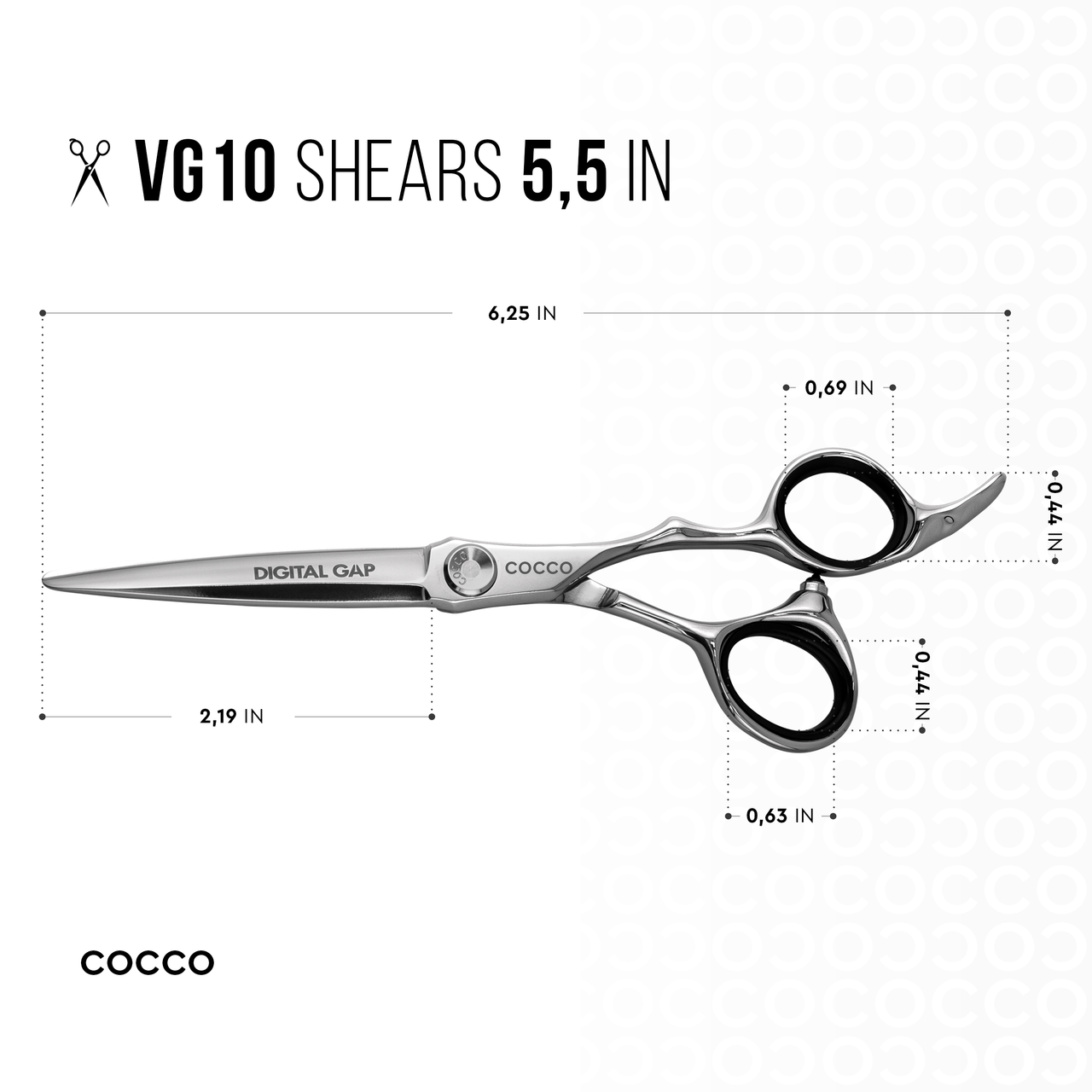 VG10 Blunt and Including 6" 29 Tooth Thinning Shear Set - Select Size Cocco Hair Professional