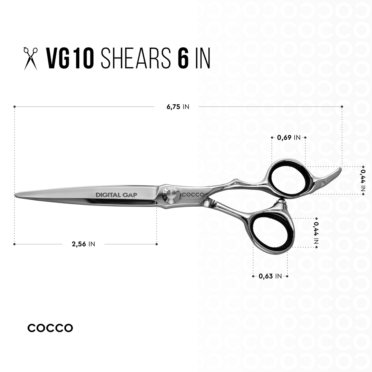VG10 Blunt and Including 6" 29 Tooth Thinning Shear Set - Select Size Cocco Hair Professional