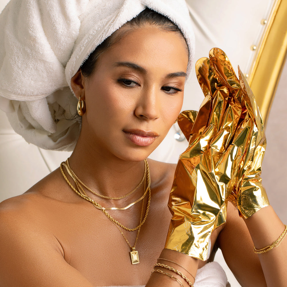 *Box Collagen Glove Imperial Gold - 60pc Lunali Nail Supply