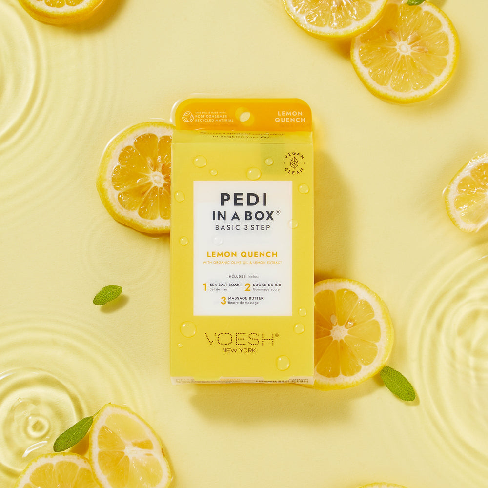 *(Case 100pc) Pedi in a Box Basic 3 Step Lemon Quench Lunali Nail Supply