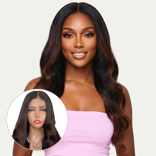 Raw Victoria Glueless 5x5 HD Lace Professionally Colored 100% Human Hair Closure Wig Private Label