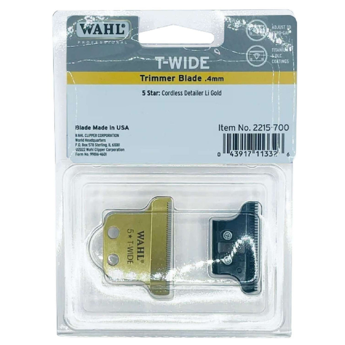 Wahl Blade 5 Star Cordless Detailer Li Gold T-Wide My Beauty Site Pro