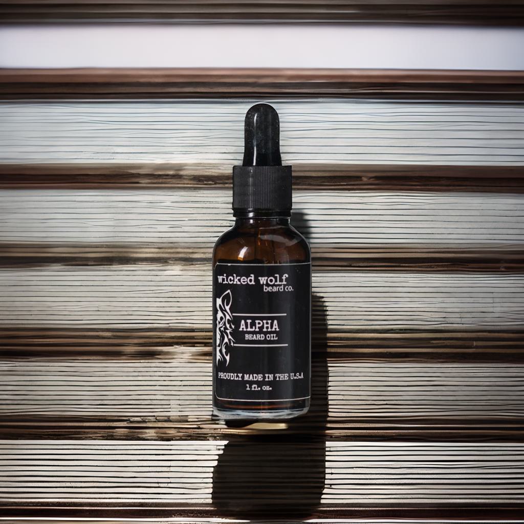 Wicked Wolf Alpha Beard Oil | Hydrating Beard Oil with Tobacco & Vanilla Wicked Wolf Beard Co.