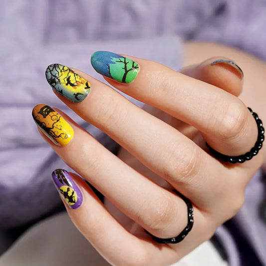 Spooky Halloween Candied Nails
