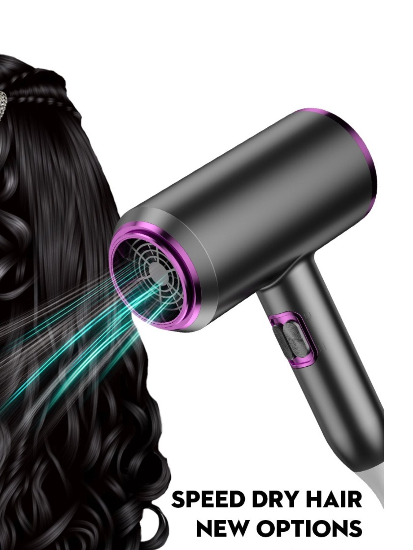 Portable Negative Ion Household Hair Dryer Unique Oils