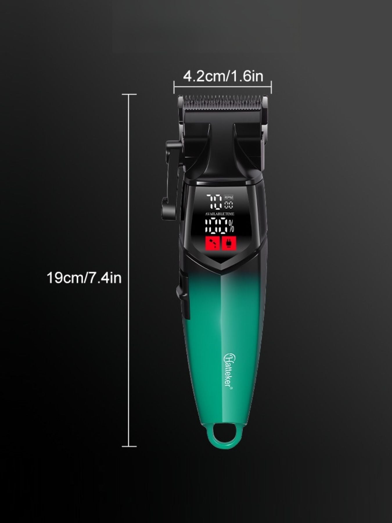 Cordless Hair Clipper with LED Display Unique Oils