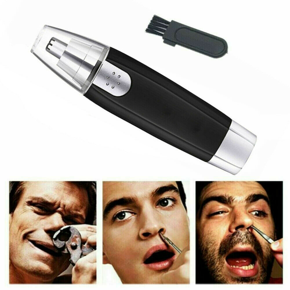 Electric Nose Ear Hair Trimmer Eyebrow Shaver Clipper Groomer Cleaner Unisex Electric Nose Hair Trimmer Portable Ear Hair Removal Painless Nose Hair Clipper with LED Light for Men and Women FLIPSTYLEZLLC