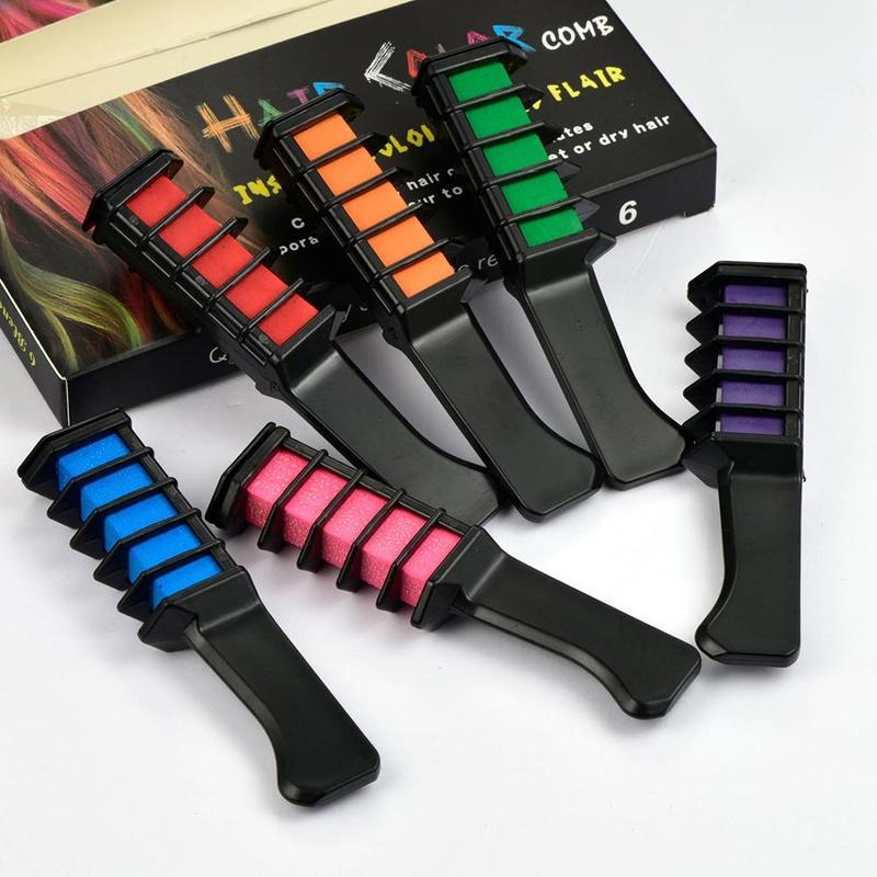 Temporary Mini Disposable Crayons Hair Color Dyeing Mascara Dye Chalk Box With Brush My Store