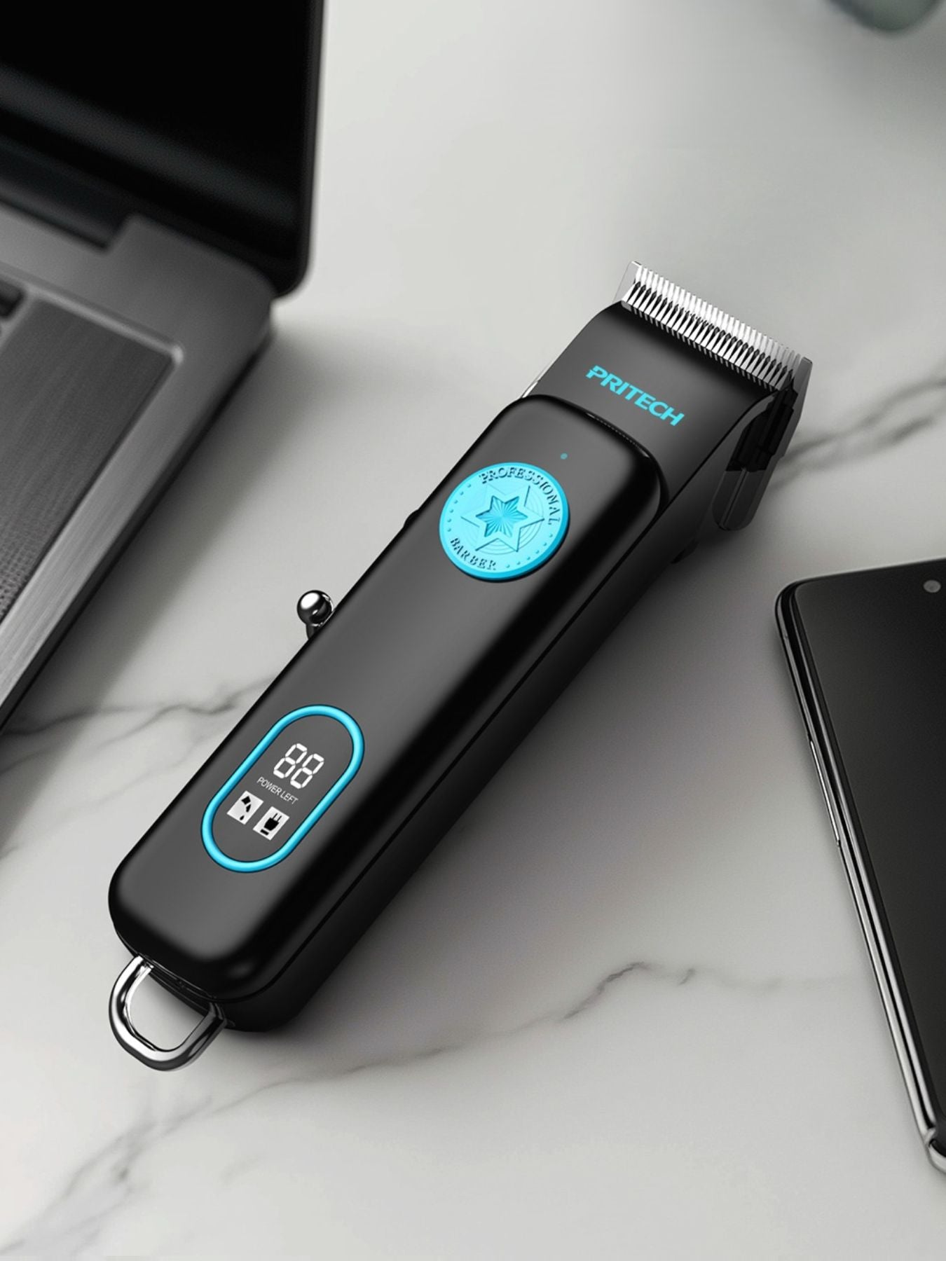 Cordless Hair Clipper with LED Display Unique Oils