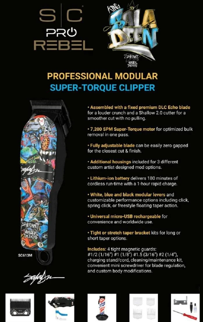 STYLECRAFT KING SALADEEN REBEL CLIPPER (#SC613M) N.O.S. Barber Supply