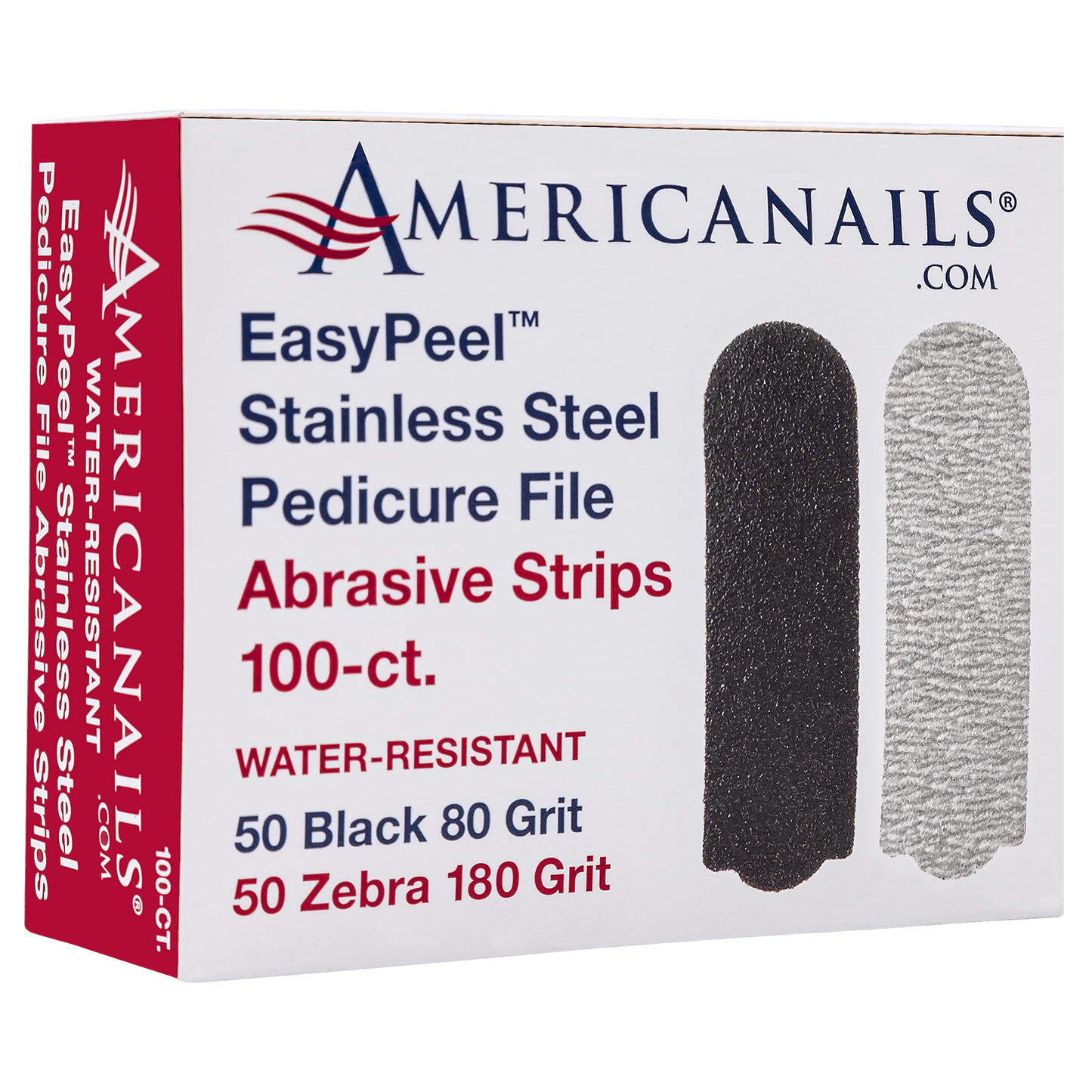 AmericaNails - EasyPeel Pedicure Abrasive Strip | 80 + 180 Grit 100ct