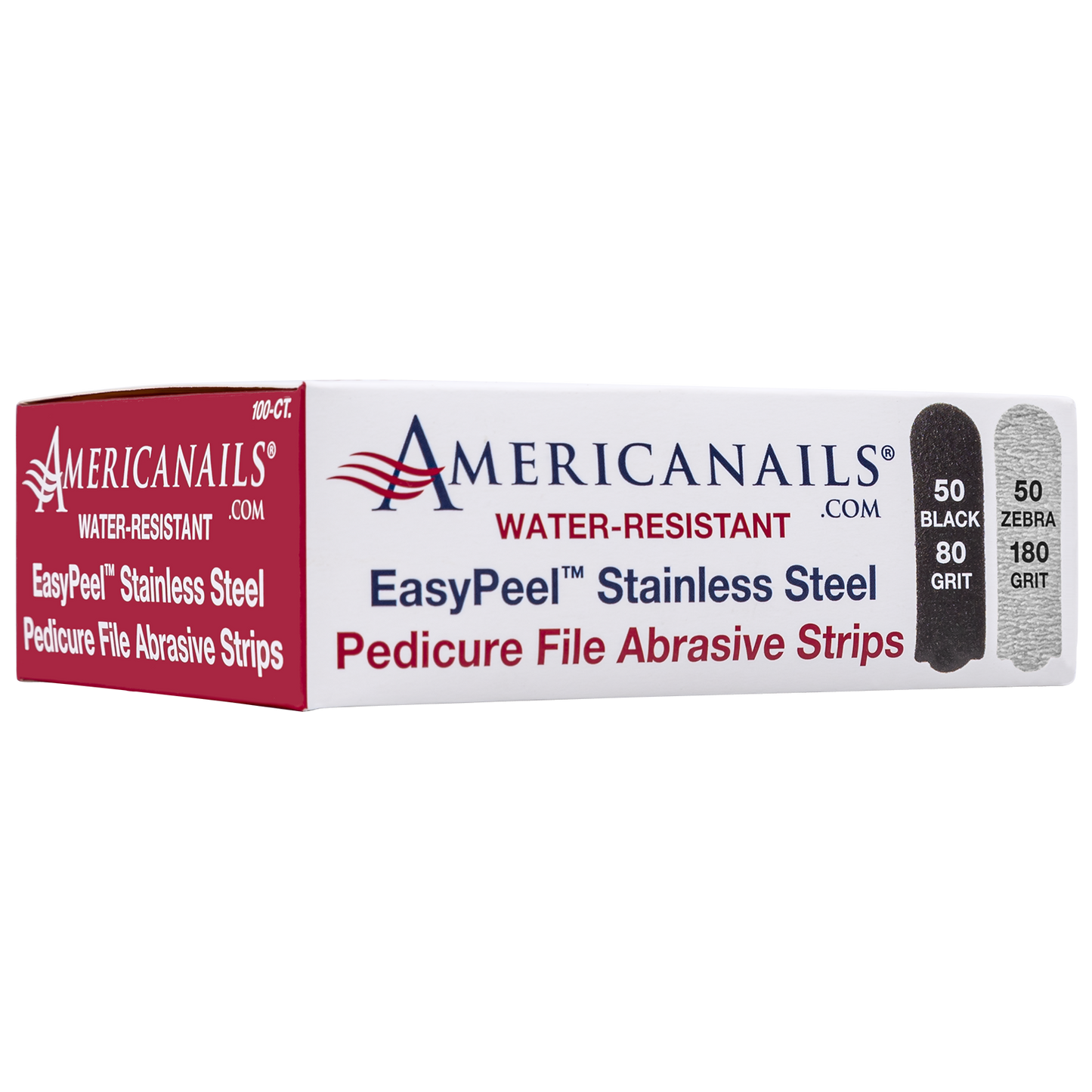 AmericaNails - EasyPeel Pedicure Abrasive Strip | 80 + 180 Grit 100ct