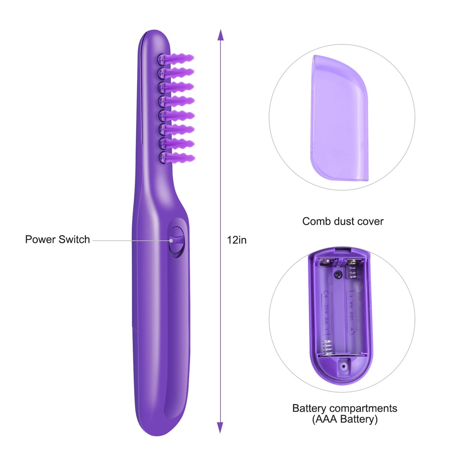 Electric Detangling Brush Scalp Massage Hair Brush Noventix