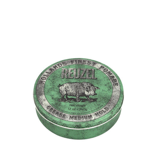Reuzel Green Pomade Grease 340g - Strong Hold Hair Styling for Men Beauty Care Bag