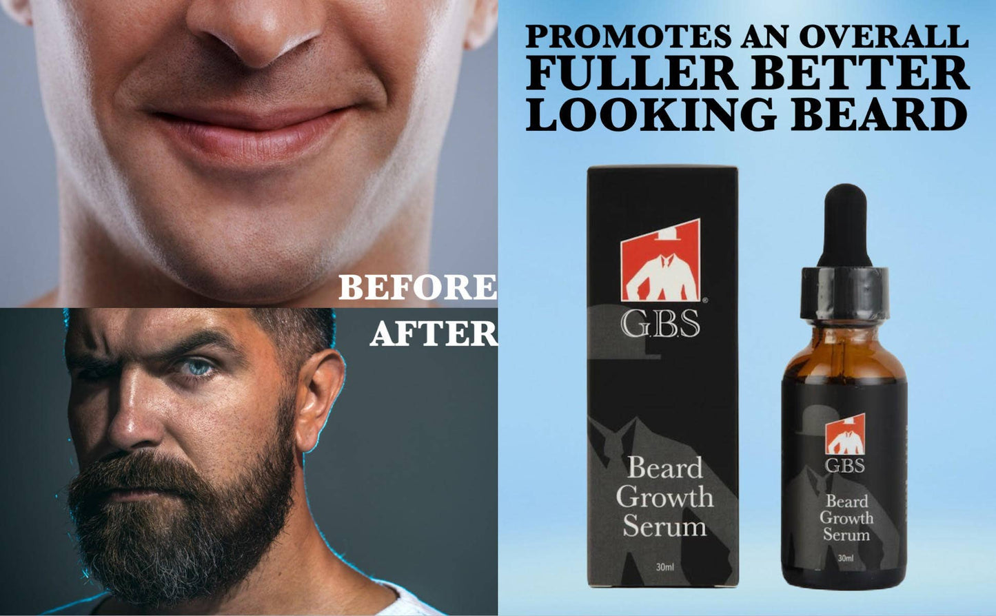 GBS Beard Growth Kit - Gents Fine Grooming Products The Grease Shop