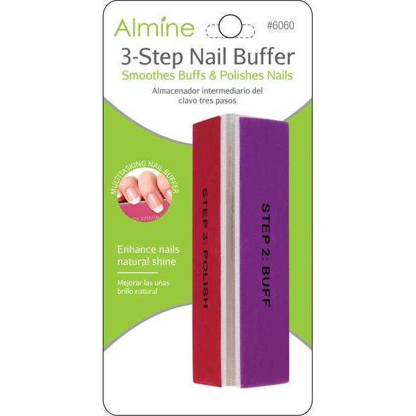 Almine 3 Step Nail Buffer, 1 Count, Purple & Red Annie International, Inc.