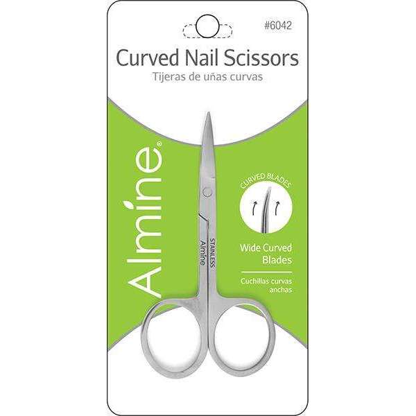 Almine Nail Scissors Curved, 1 Count, Silver Annie International, Inc.