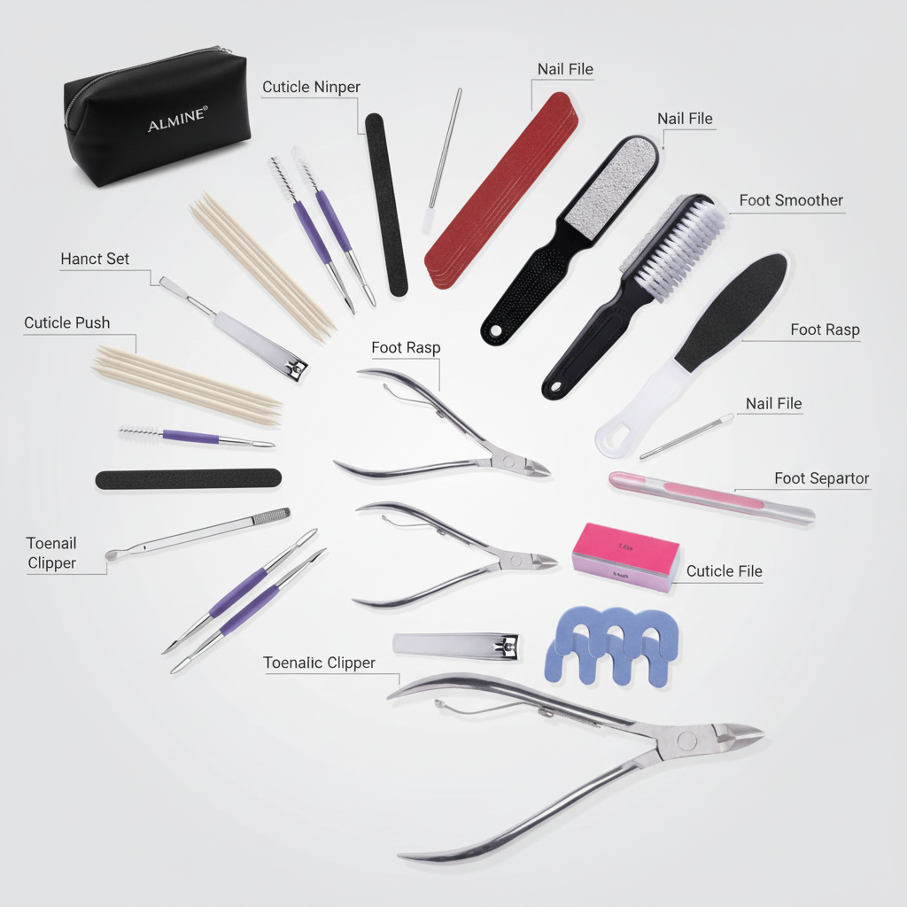 Almine Pedicure Set with Travel Bag, 20 Pieces Annie International, Inc.