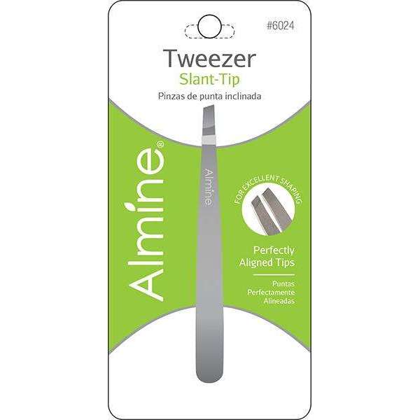 Almine Tweezers Slant Tip Satin Finish Annie International, Inc.