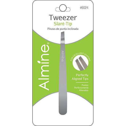Almine Tweezers Slant Tip Satin Finish Annie International, Inc.