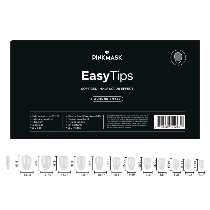 Easy Tips - Almond Small (Short) Lunali Nail Supply