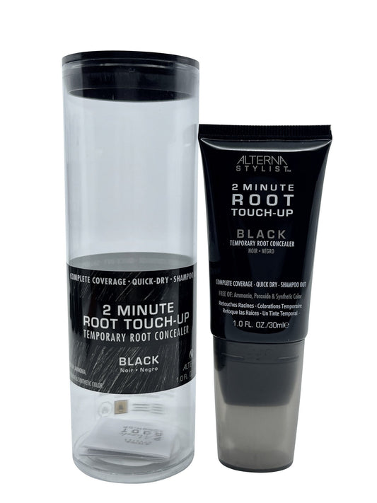 Alterna 2 Minute Root Touch-Up Temporary Root Concealer Black 1 Fl oz VIP Extensions