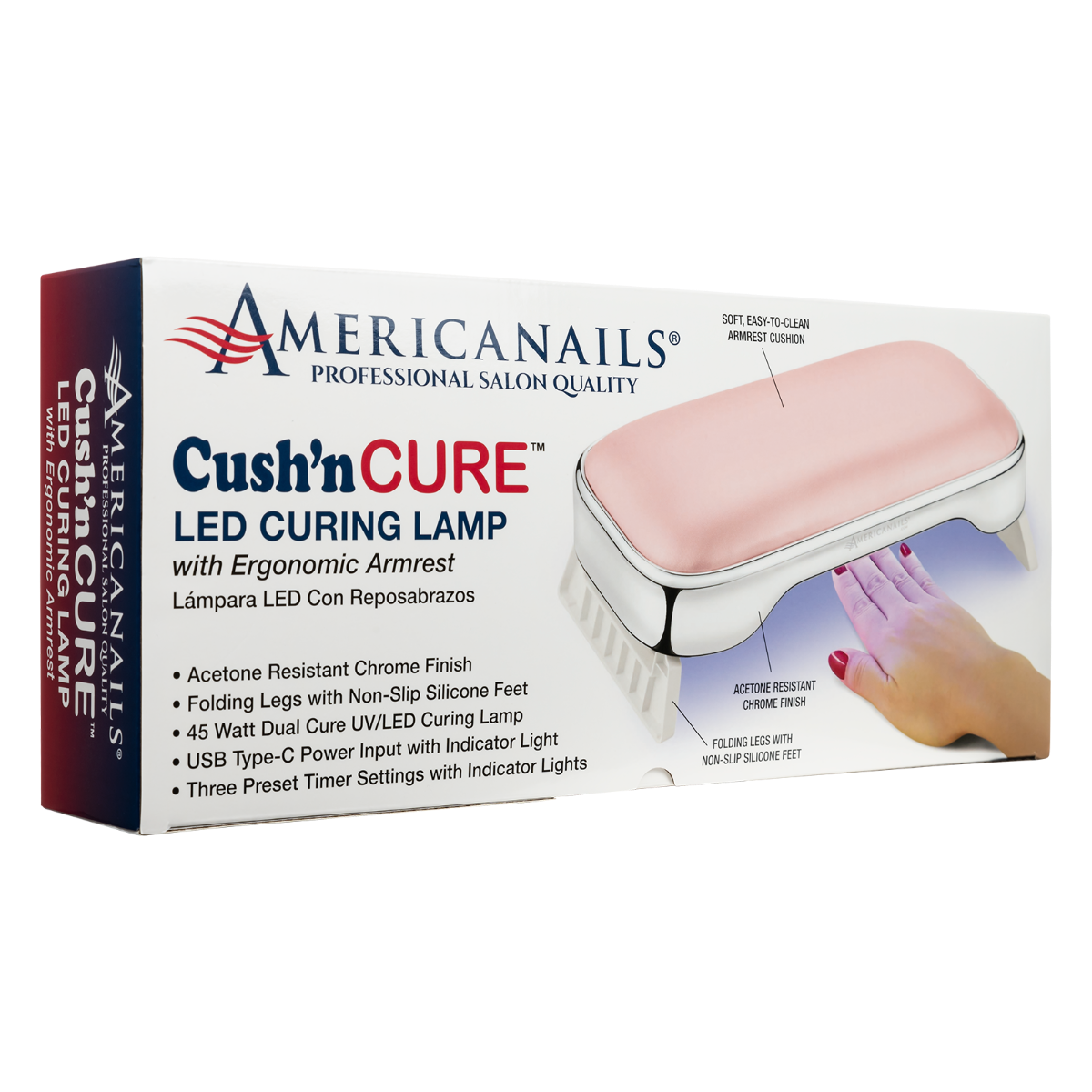 AmericaNails - Cush'n Cure LED Curing Lamp with Armrest